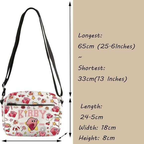 Video Game Character Crossbody Bag Canvas Unisex Portable Organizer - Picture 2 of 5